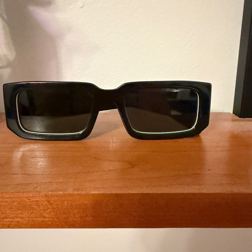 Prada Black Rectangular Sunglasses - image 6